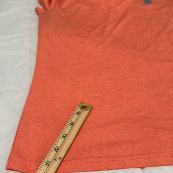Ariat Womens Orange V-Neck Short Sleeve Performance Tee M - Picture 10 of 10